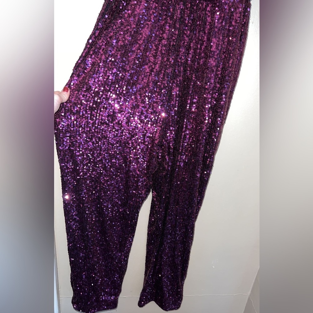 NWT purple sparkle romper
